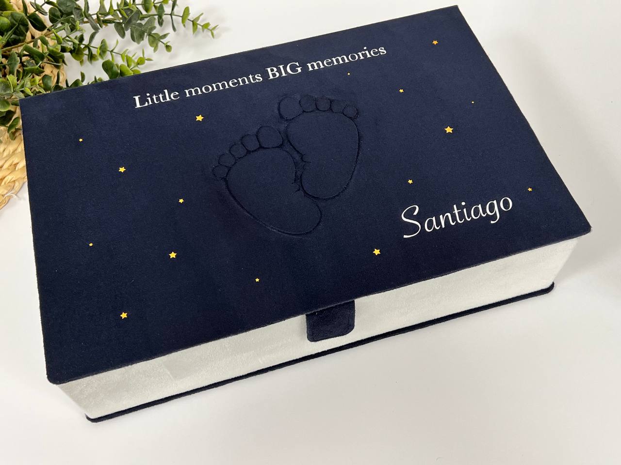Keepsake box "Santiago" — navy velvet