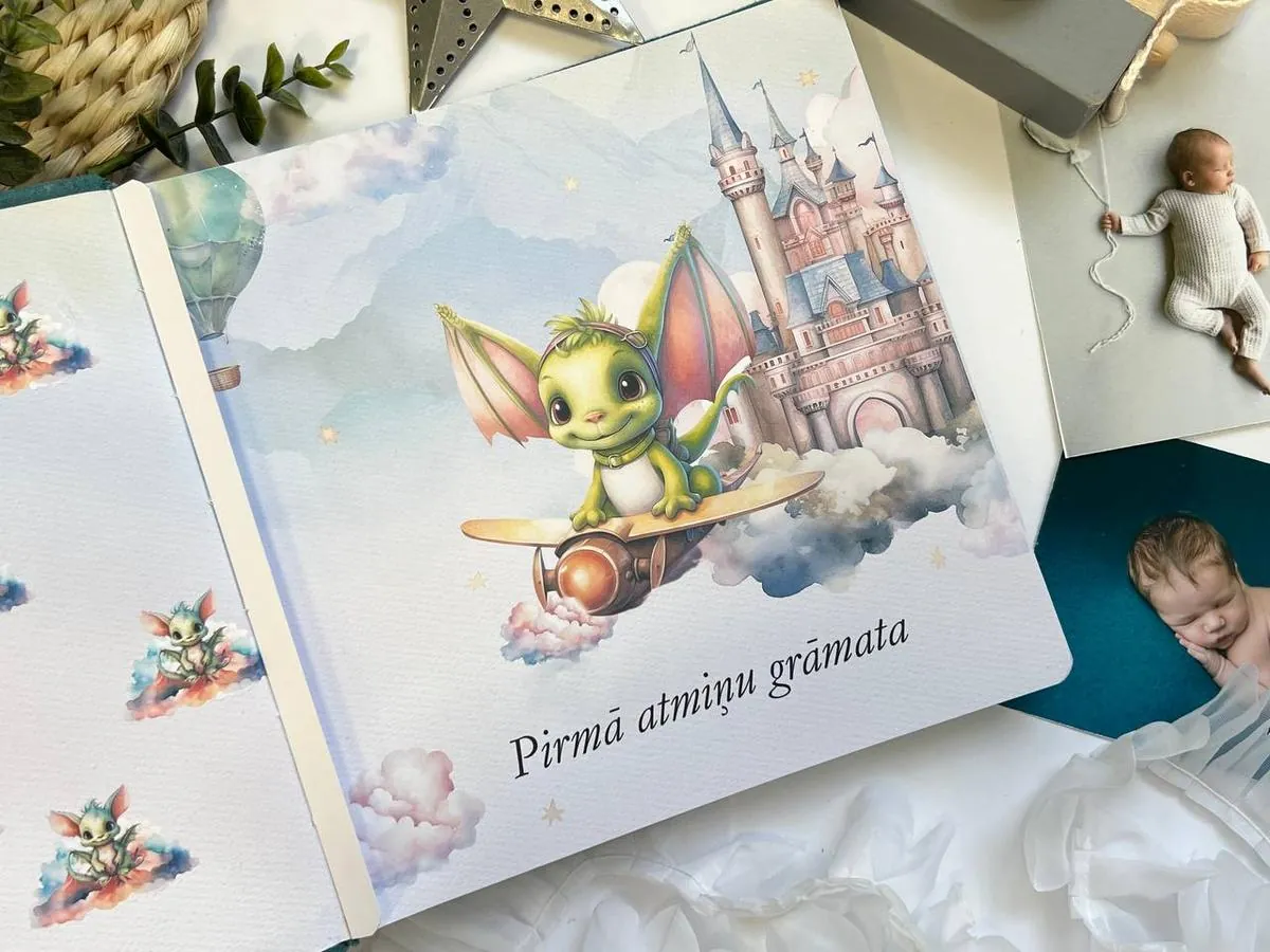 Atmiņu grāmata «Pūķītis» — tumši zaļa